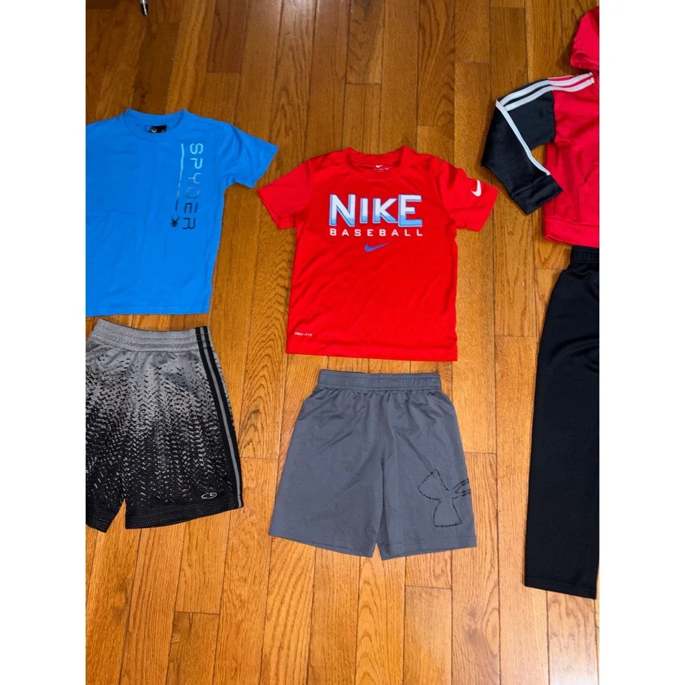 Boys Activewear Lot 6pc Adidas Nike Under Armour Spyder Champion Size Small 5/6